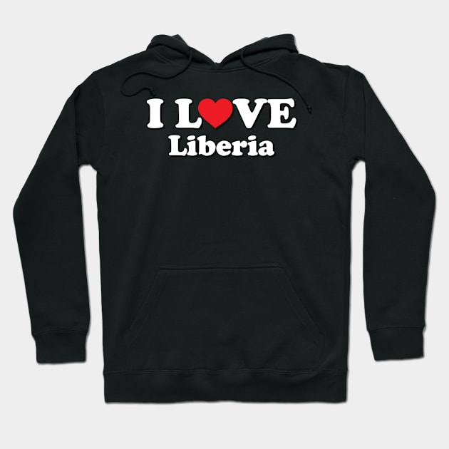 I Love Liberia Hoodie by Ericokore